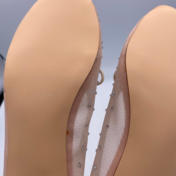 XYD Crystal Studs Ballet Flat Round Toe Rhinestone - Picture 7 of 8